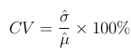 Coefficient of Variation